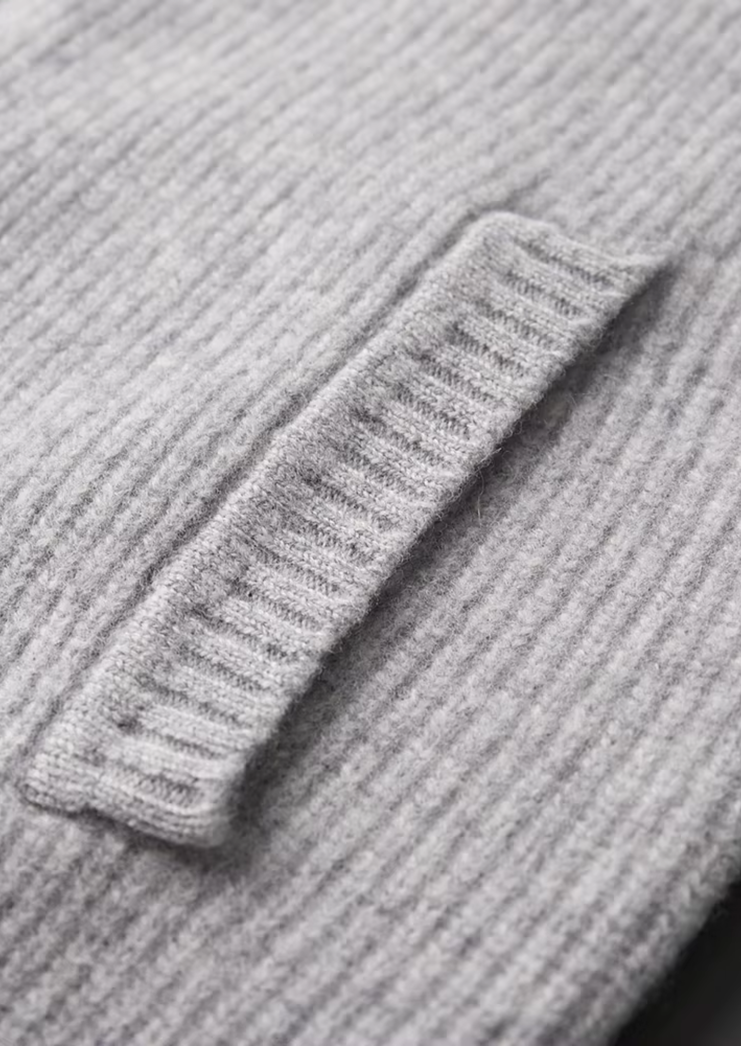 Merino Wool Ribbed Cardigan