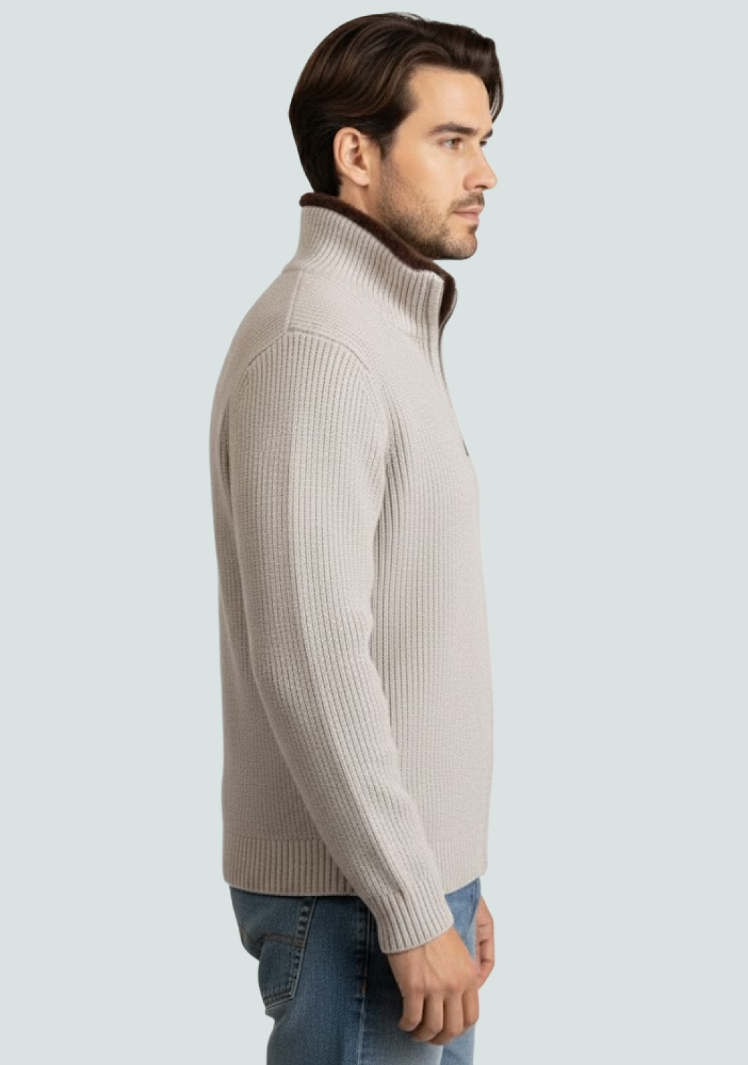 Fur Collar Wool Zipper