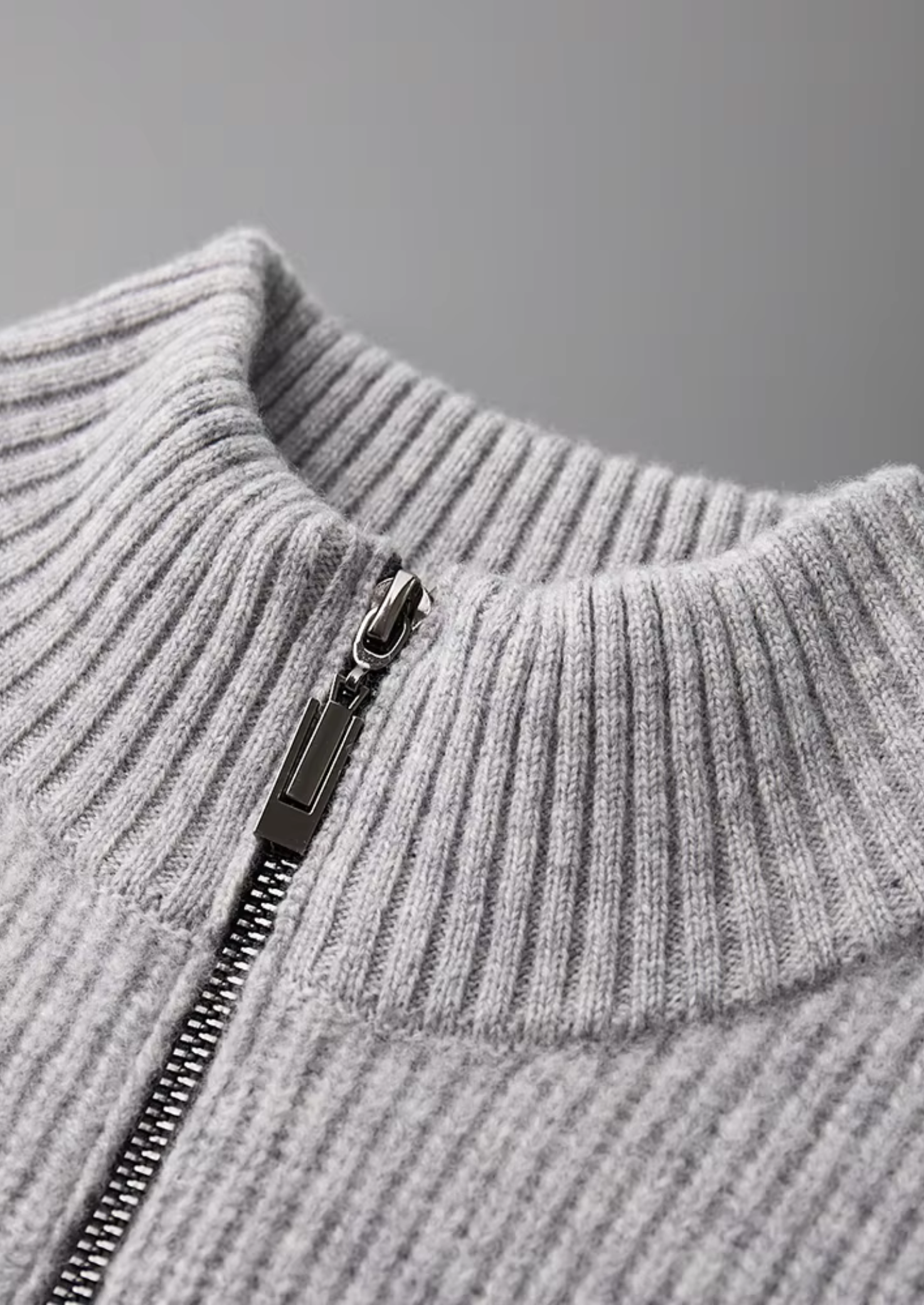 Merino Wool Ribbed Cardigan