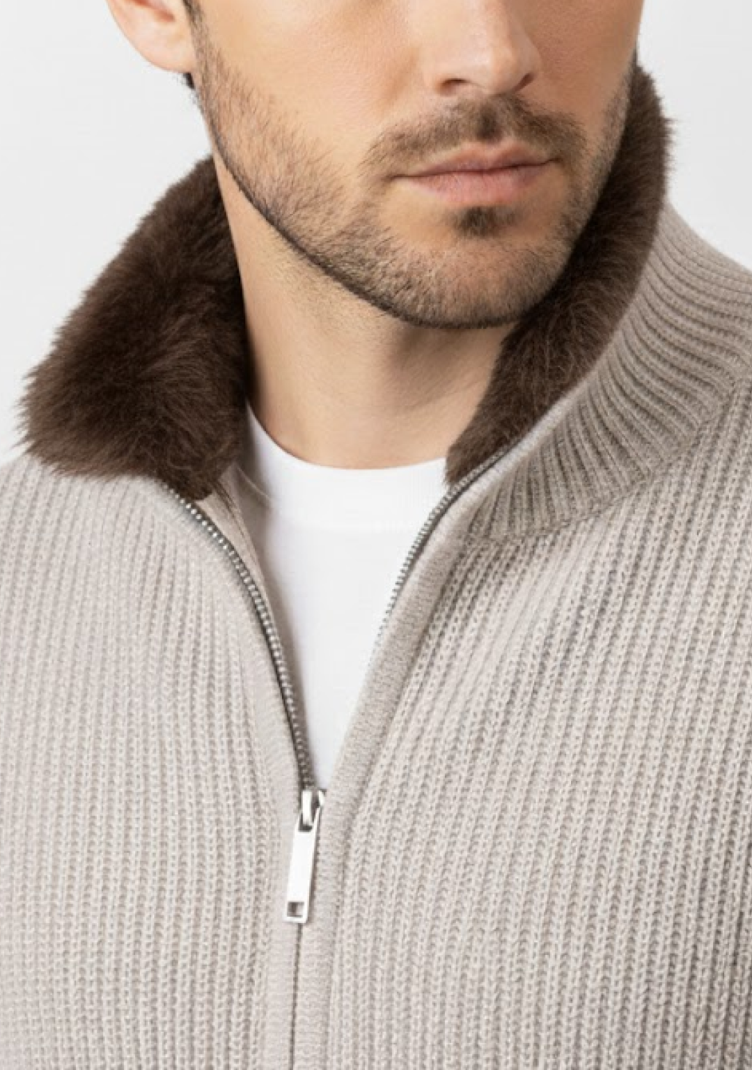 Fur Collar Wool Zipper