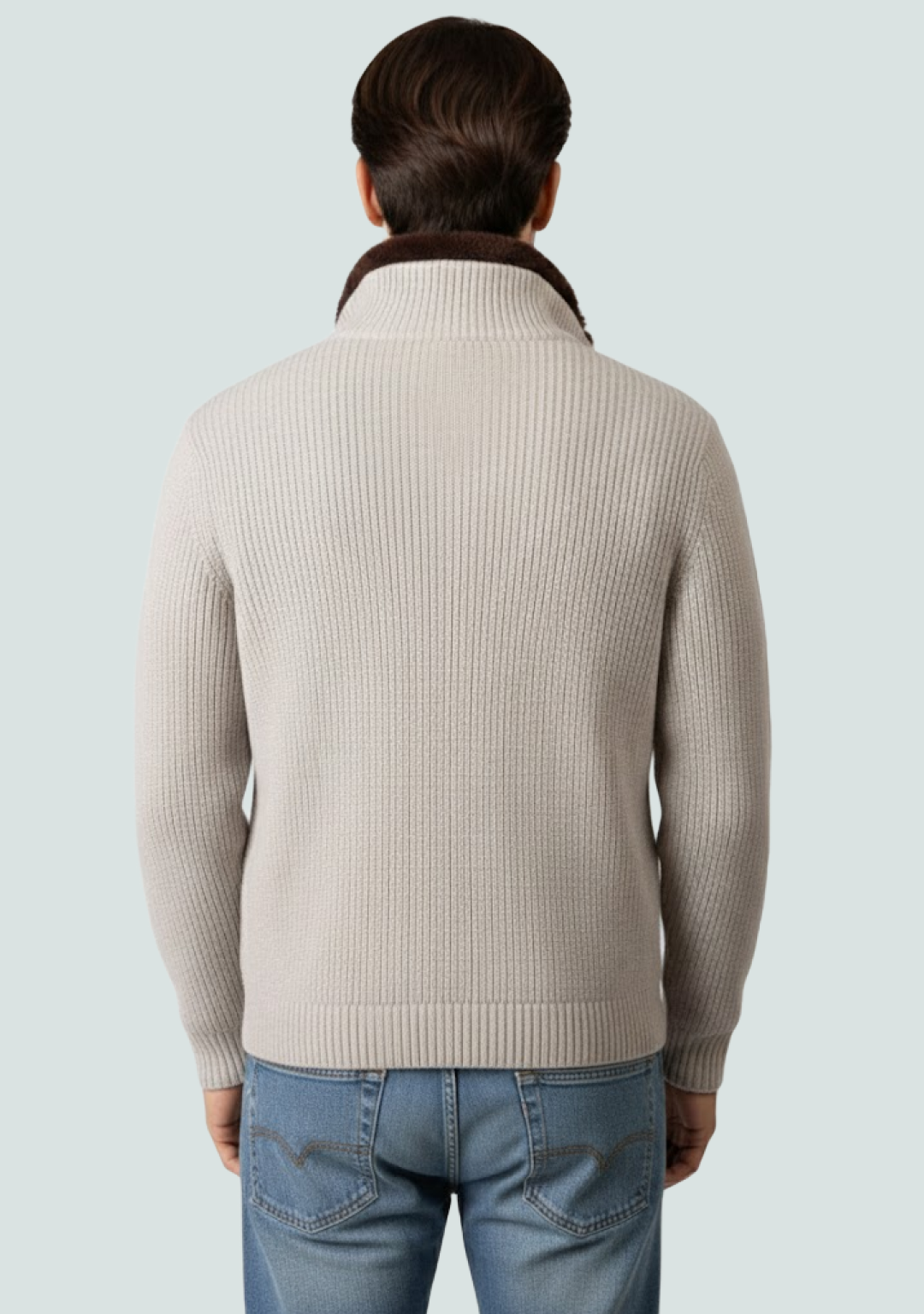 Fur Collar Wool Zipper