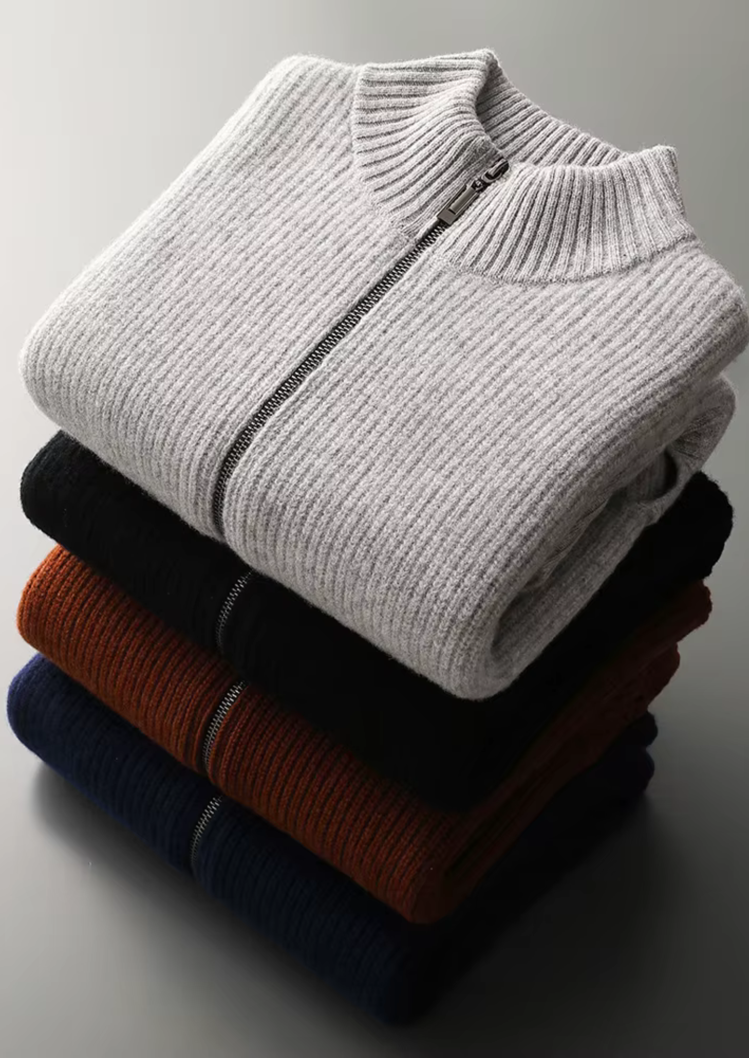 Merino Wool Ribbed Cardigan