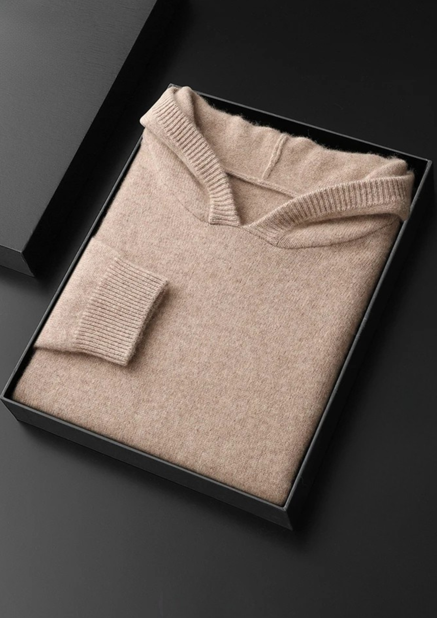 100% CASHMERE LEISURE HOODIE