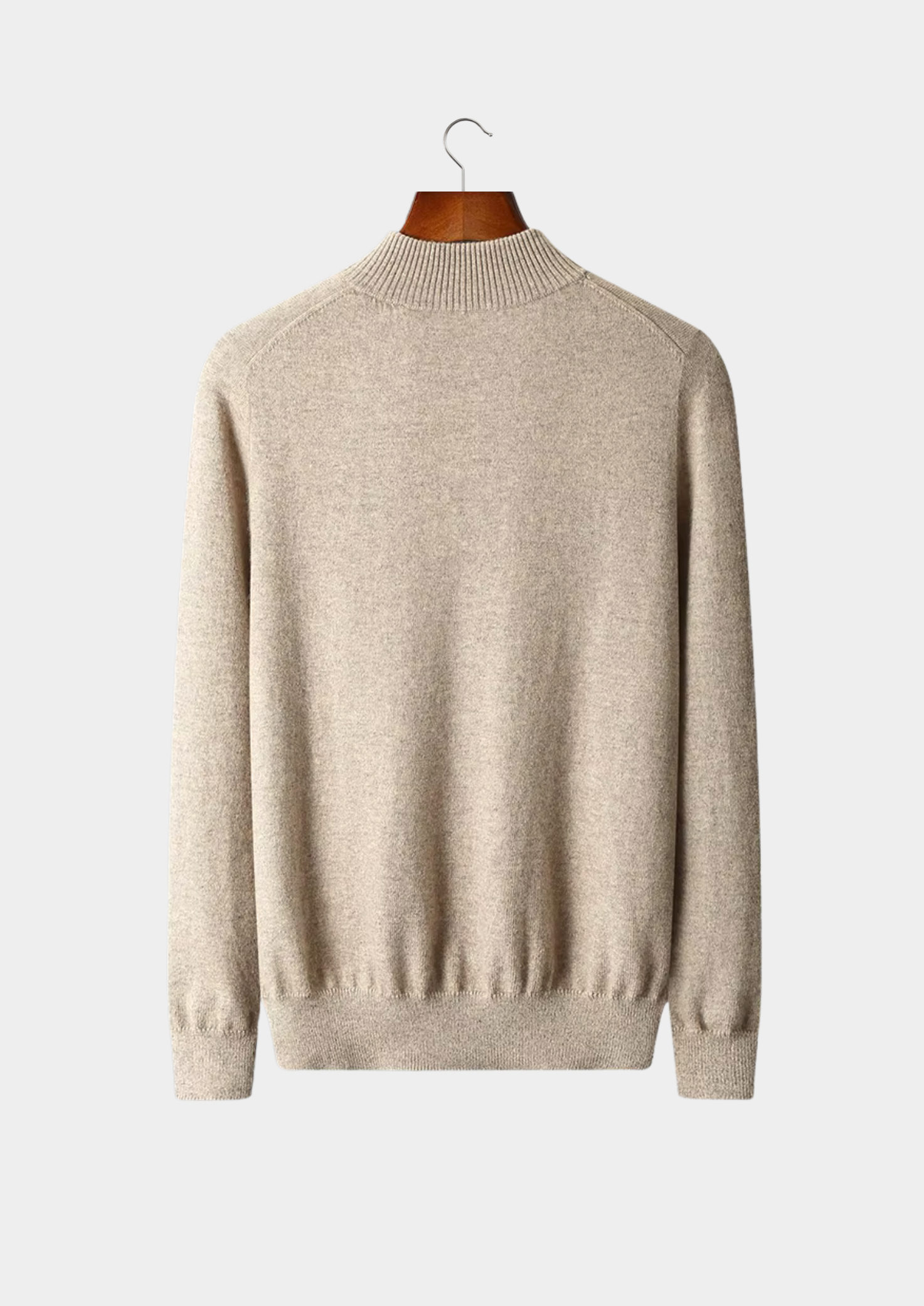 WOOL HALF ZIP SWEATER