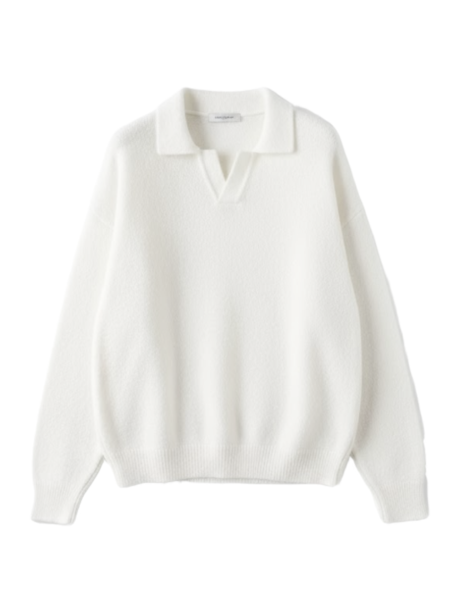 The Textured Polo Sweater