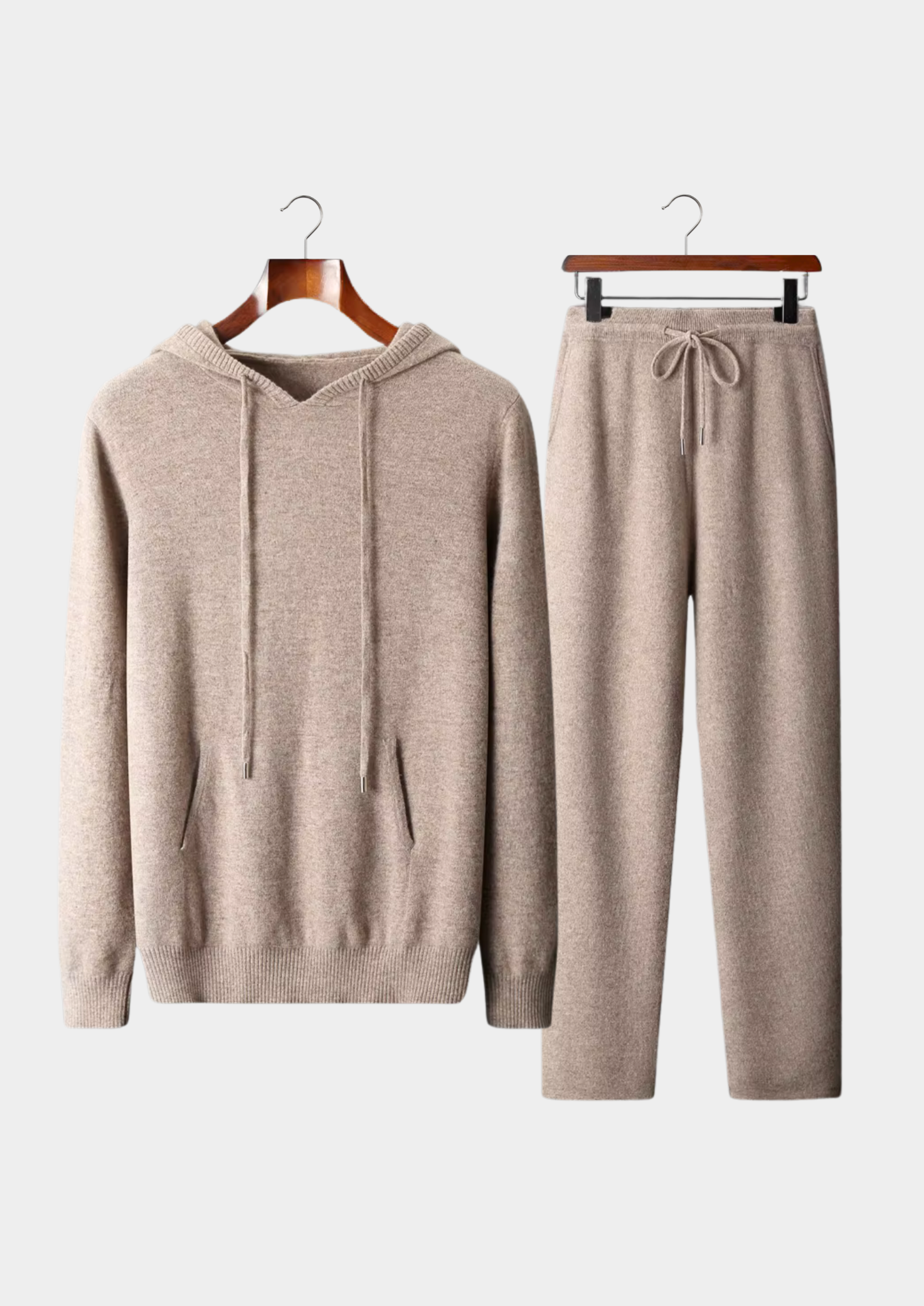 PURE EXTRA-FINE MERINO WOOL HOODED SET