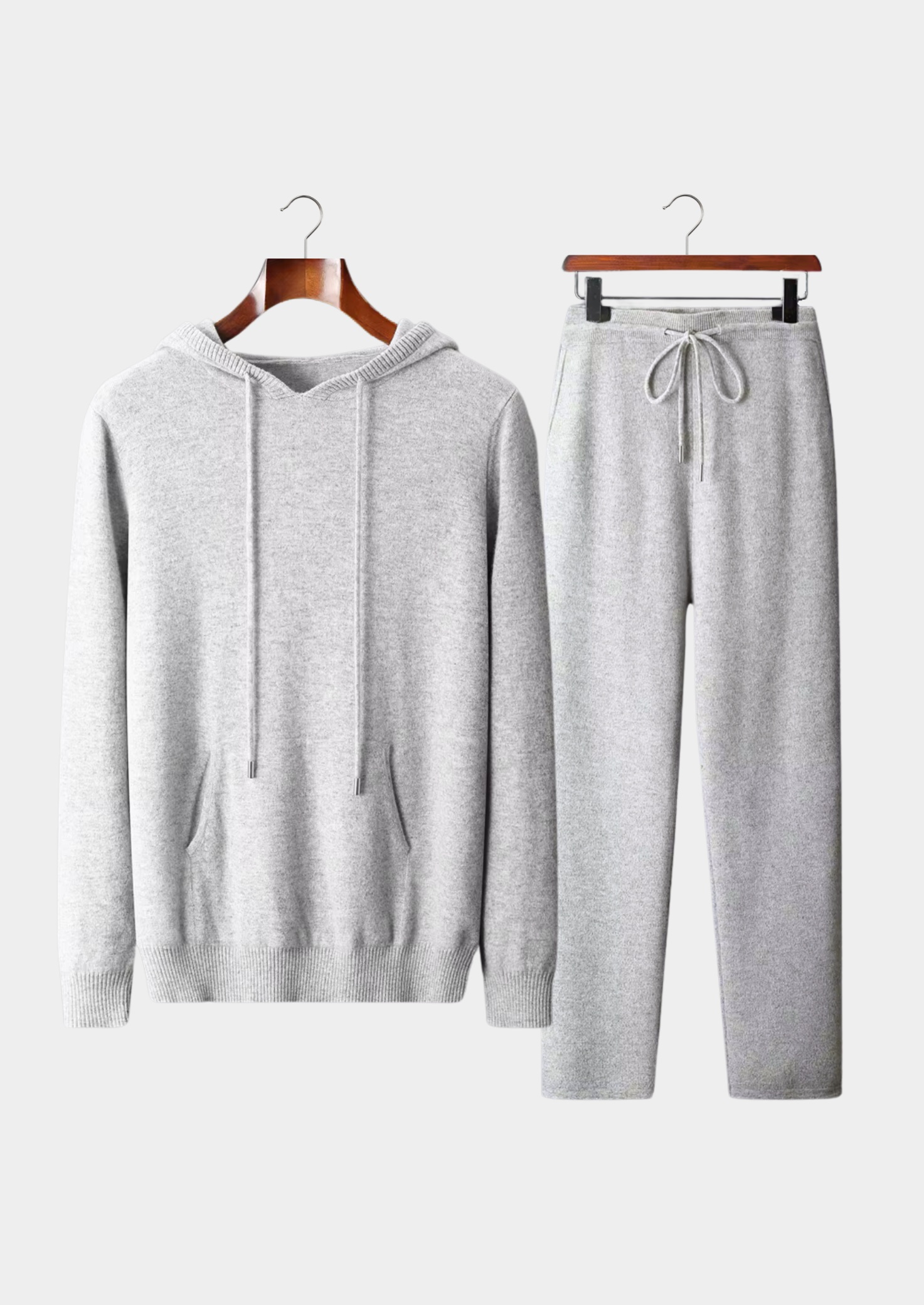 PURE EXTRA-FINE MERINO WOOL HOODED SET