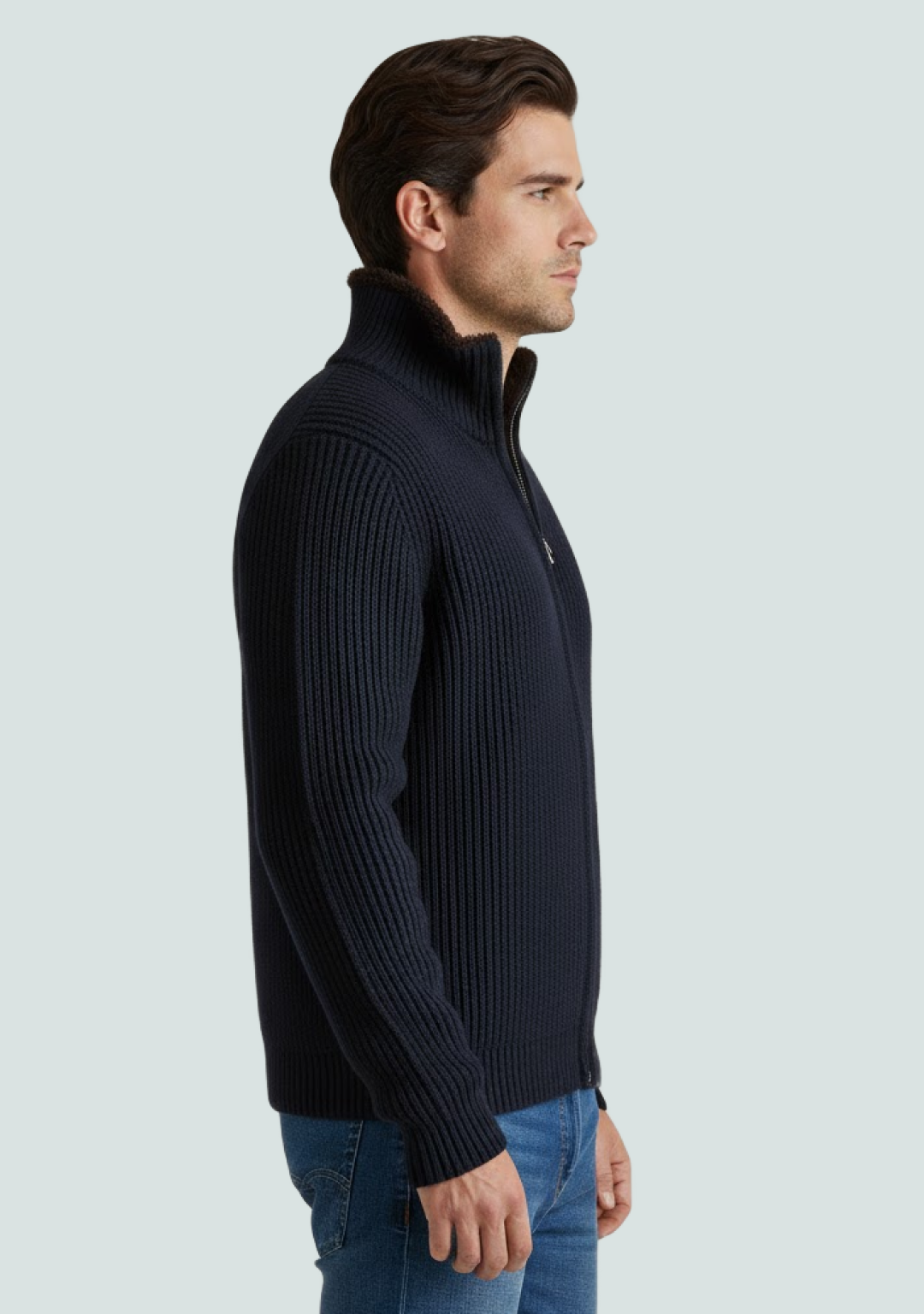 Fur Collar Wool Zipper