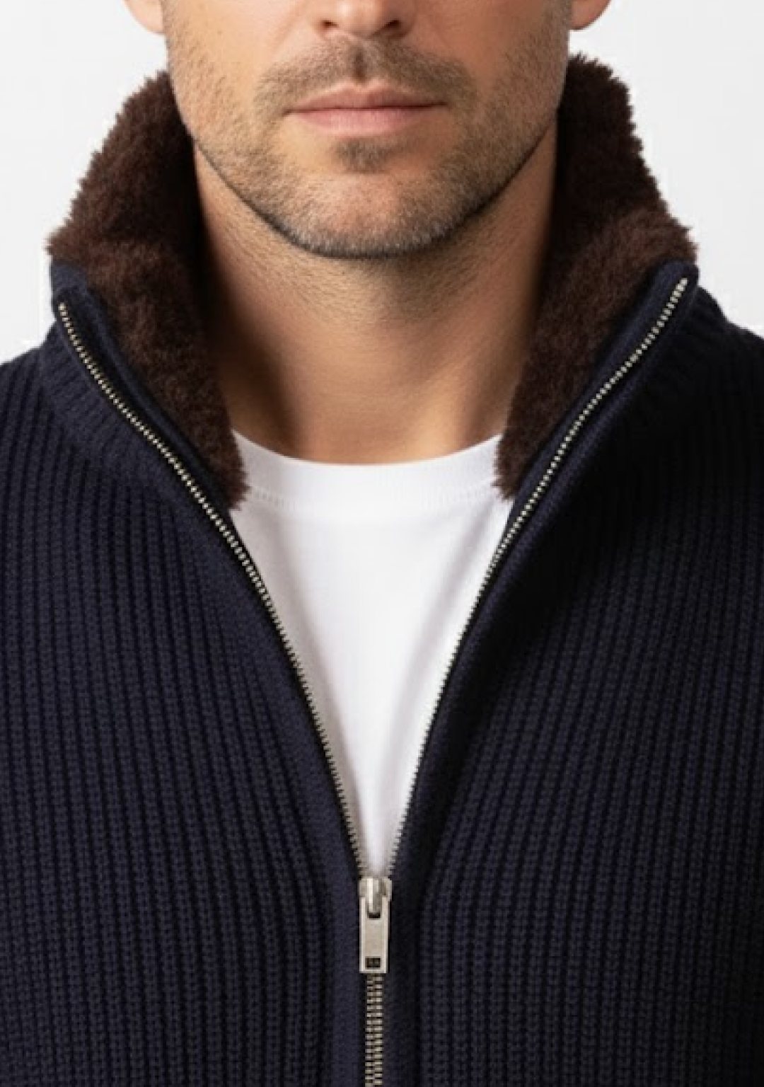 Fur Collar Wool Zipper