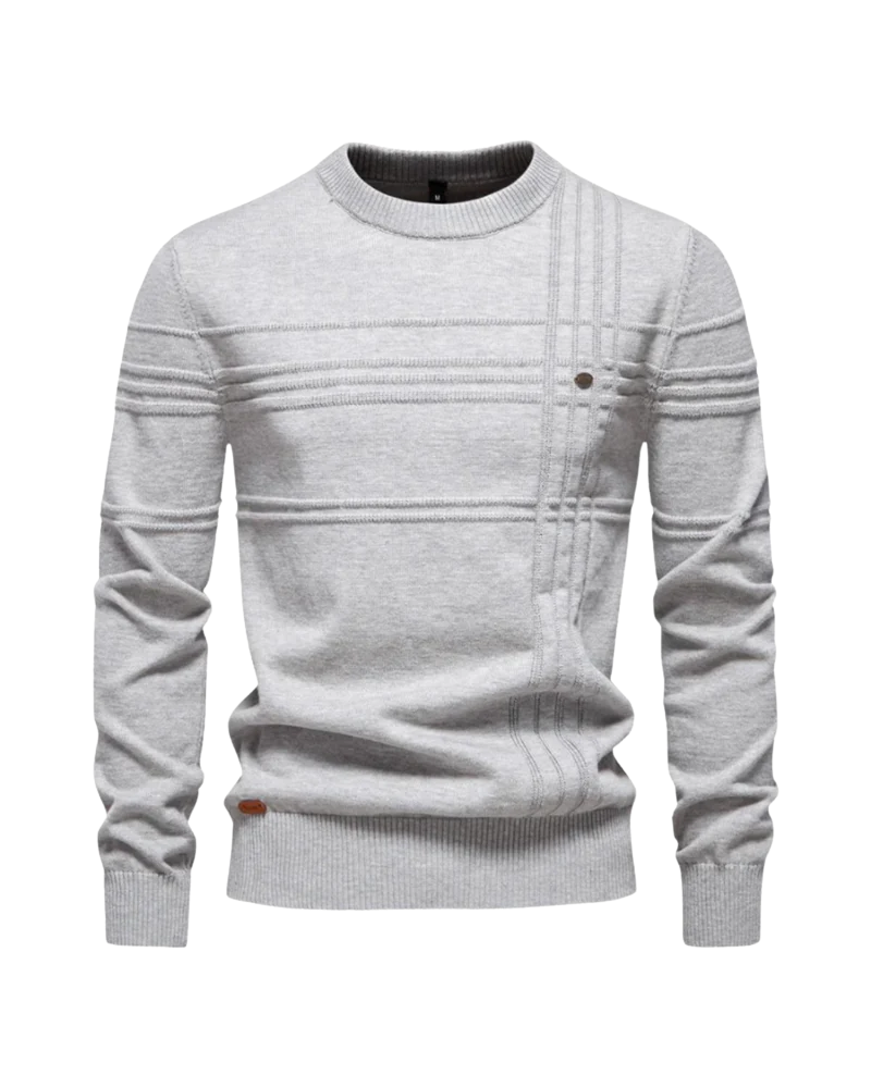 Stylish Men's Sweater with Check Design