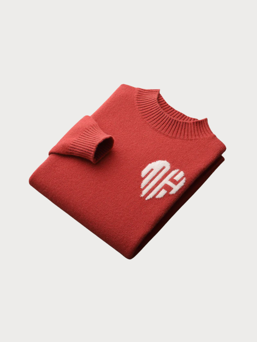 CASHMERE HEART SWEATER