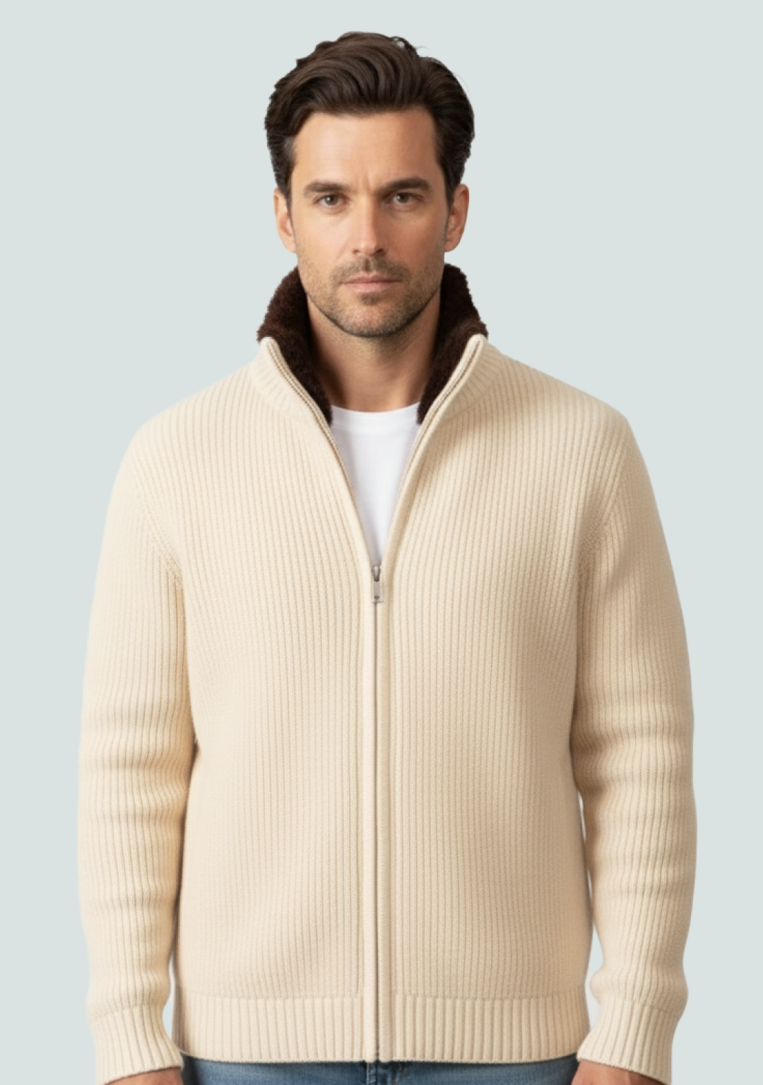 Fur Collar Wool Zipper