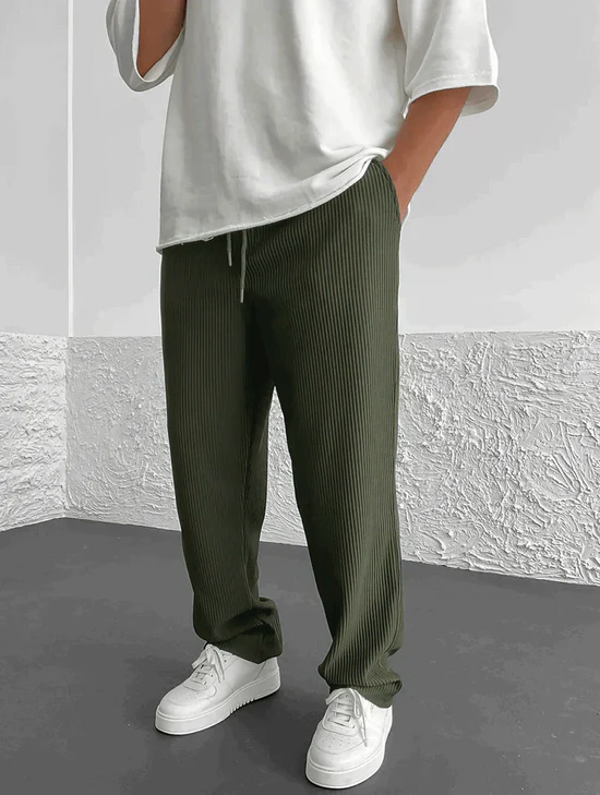 Ribbed Relaxed Fit Trousers