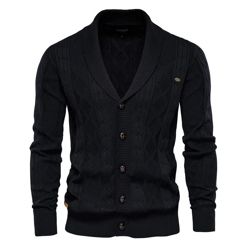 Men's Cardigan with Button Closure