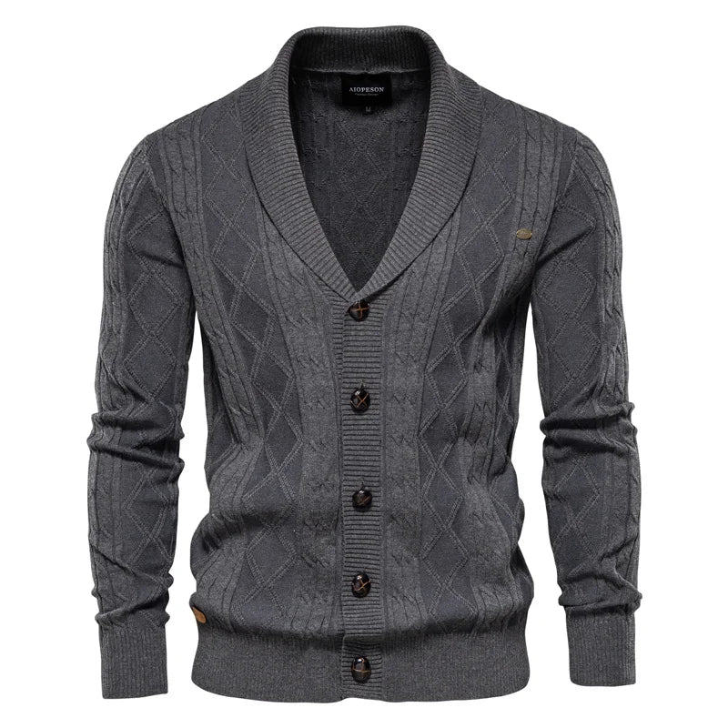 Men's Cardigan with Button Closure