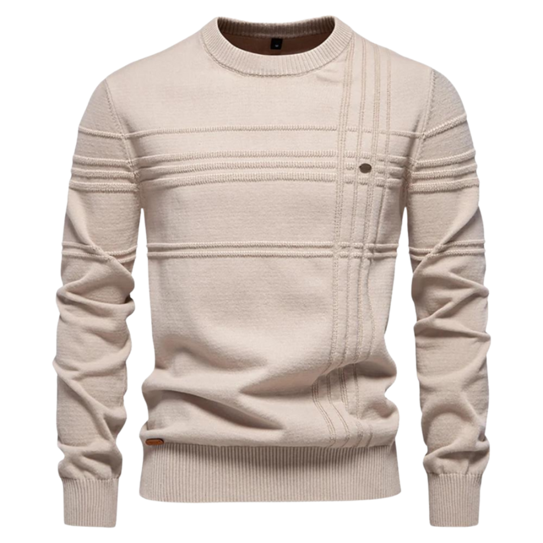 Stylish Men's Sweater with Check Design
