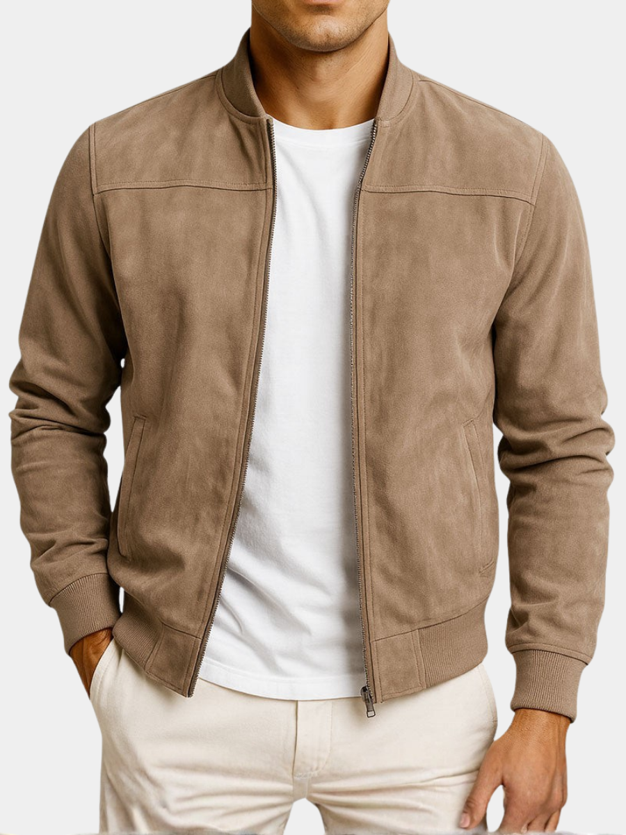 Suede Bomber Jacket
