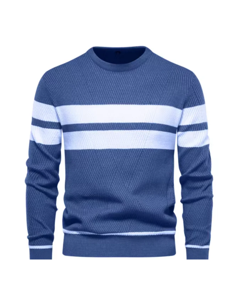 Stylish Men's Sweater with Herringbone Pattern