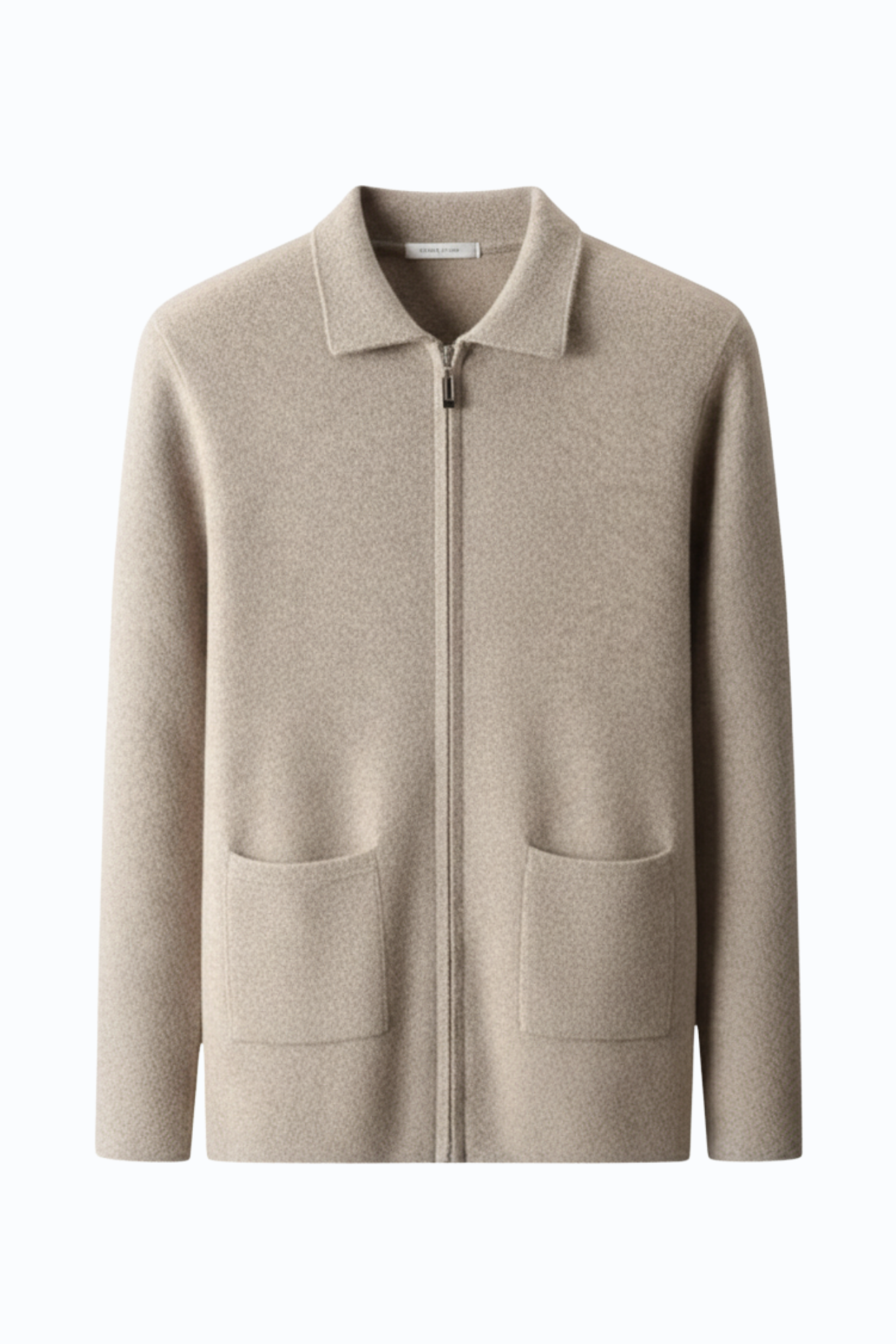 100% Cashmere Zipper Cardigan