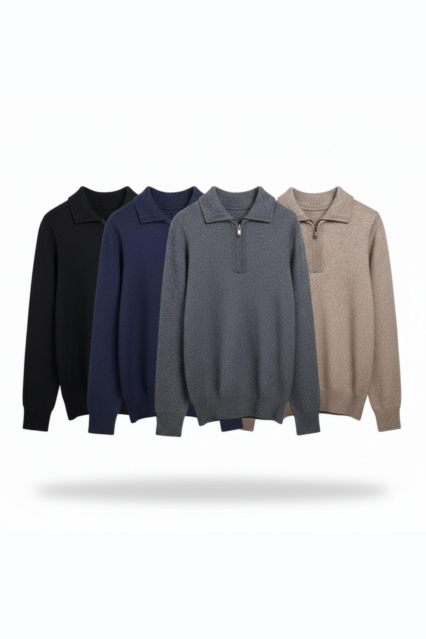 100% Cashmere Quarter Zip Sweater