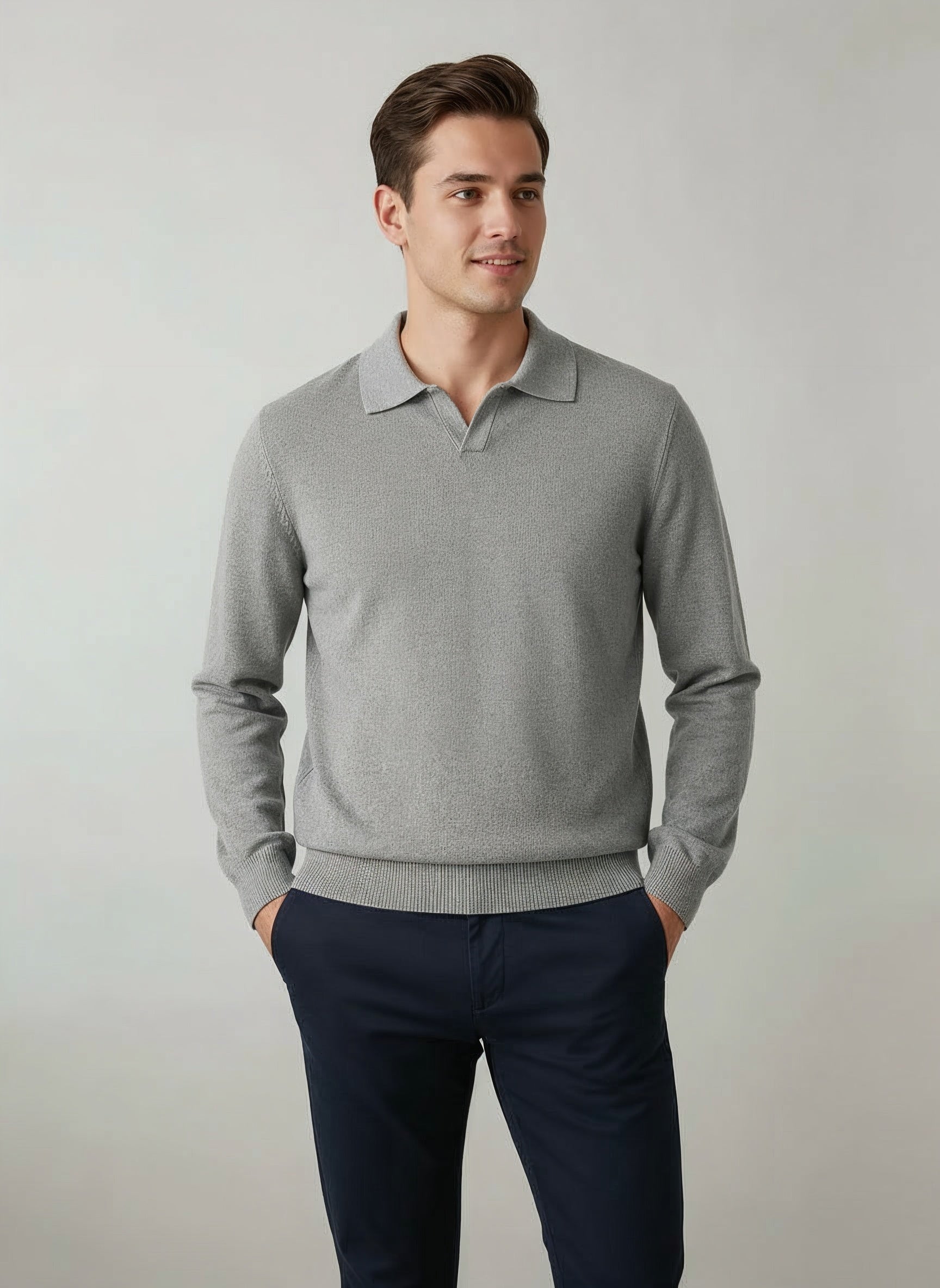 100% Merino Wool Knit Polo