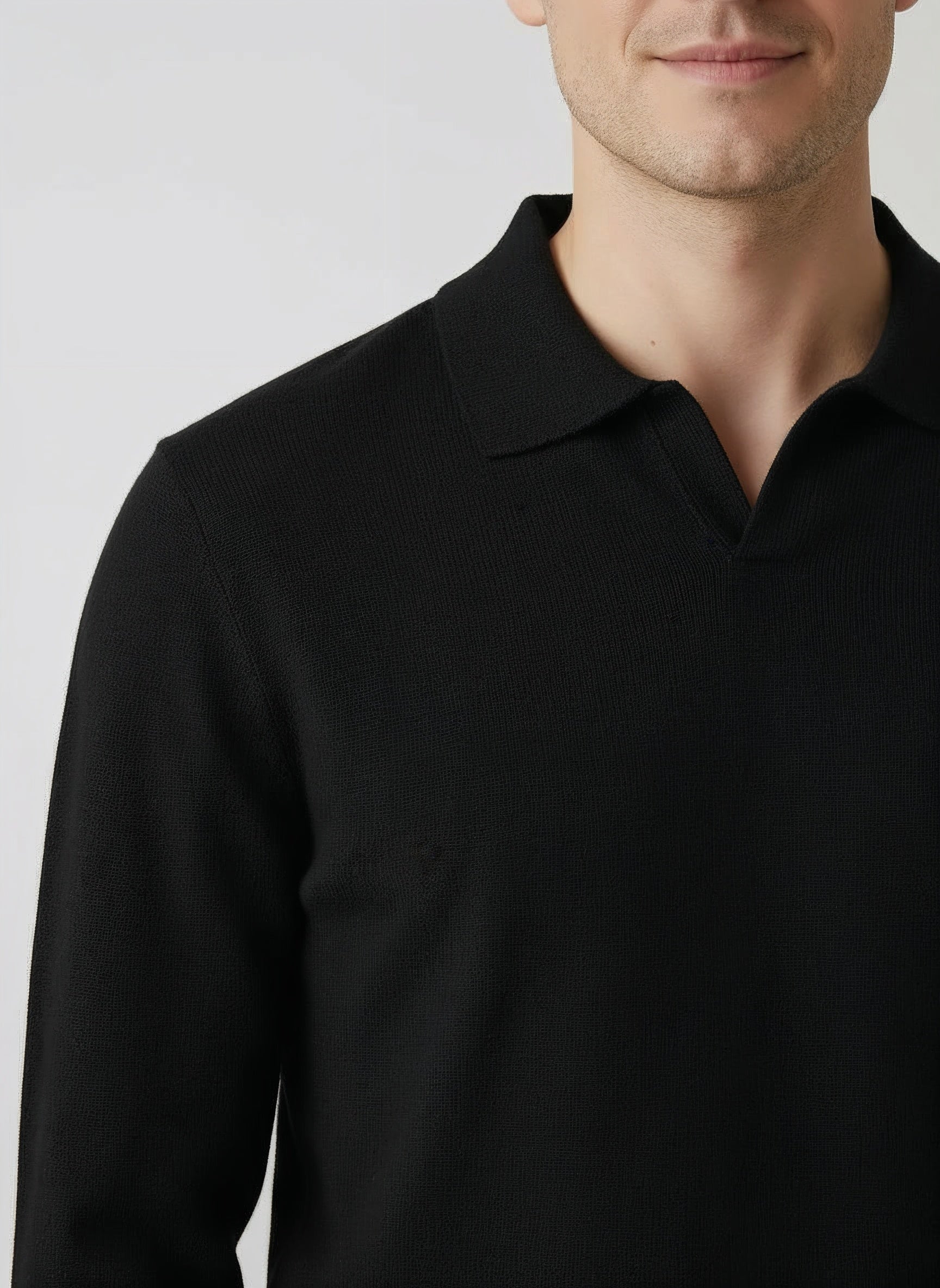 100% Merino Wool Knit Polo