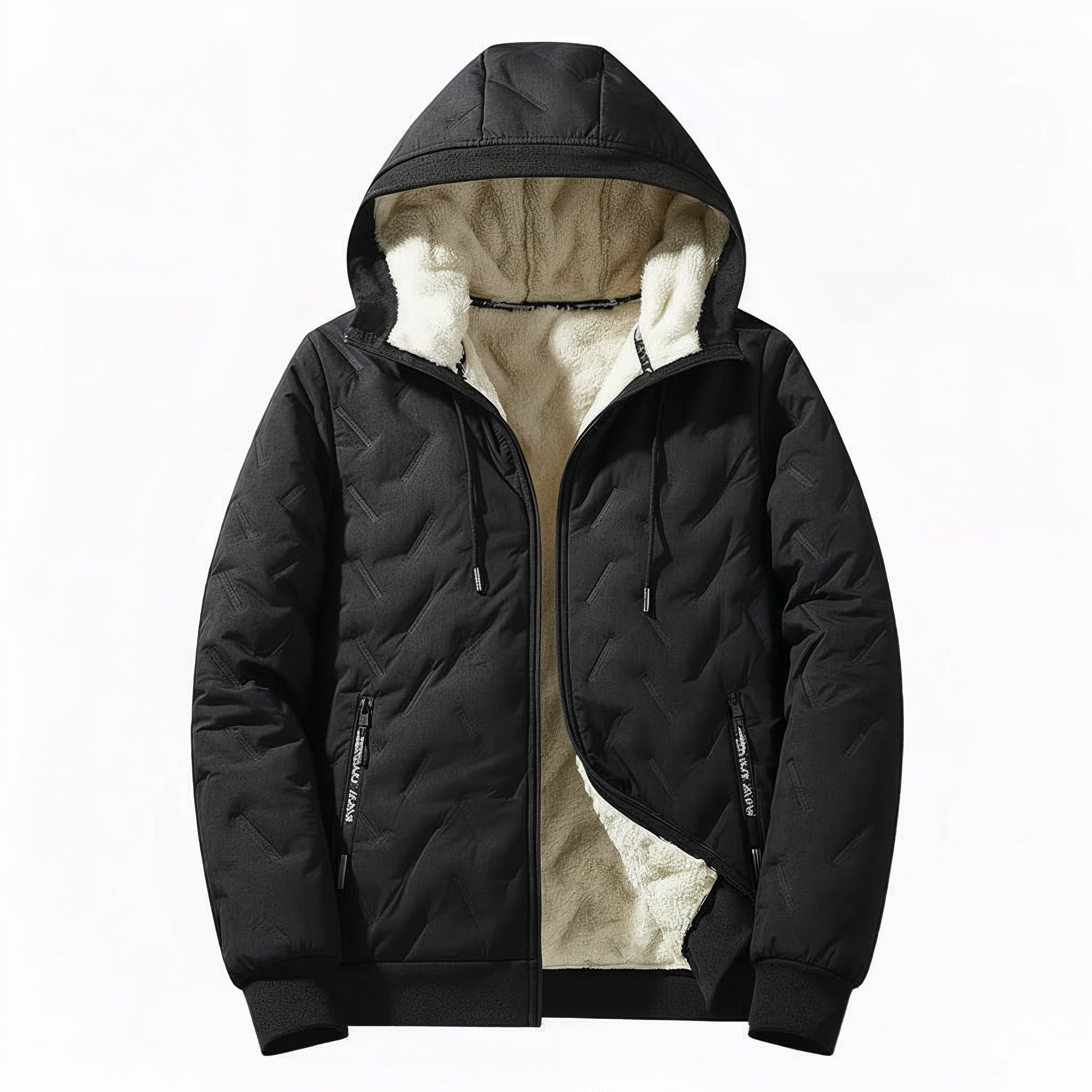 Hooded Lamb Woolen Jacket