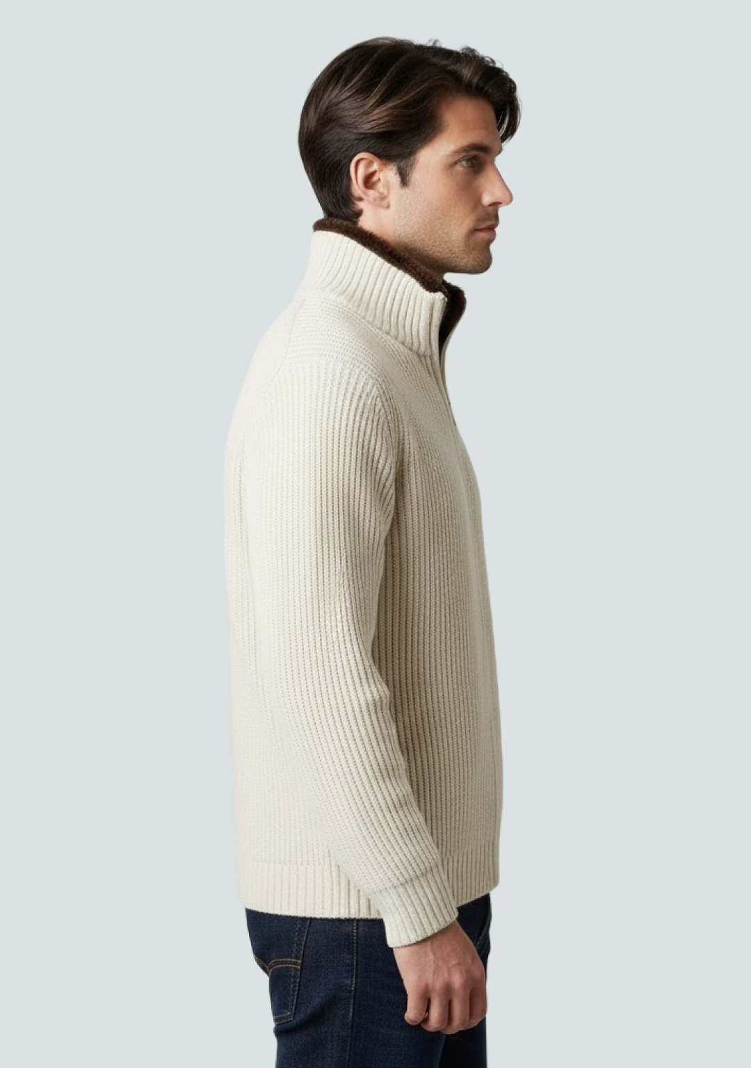 Fur Collar Wool Zipper