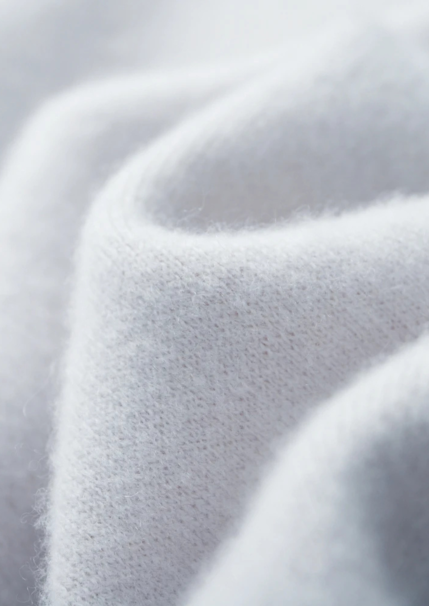 CASHMERE TWO -TONE ZIPPER HOODIE