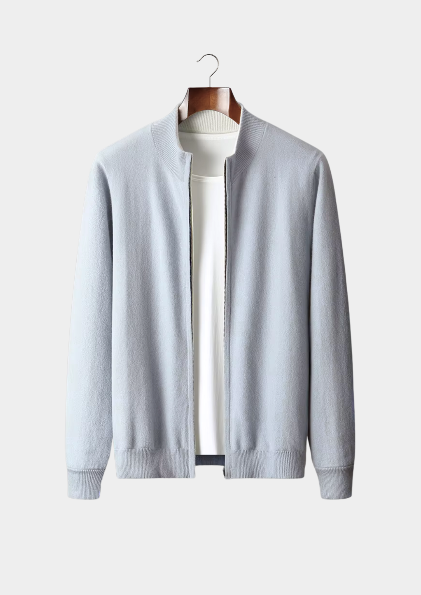 WOOL ZIP CARDIGAN