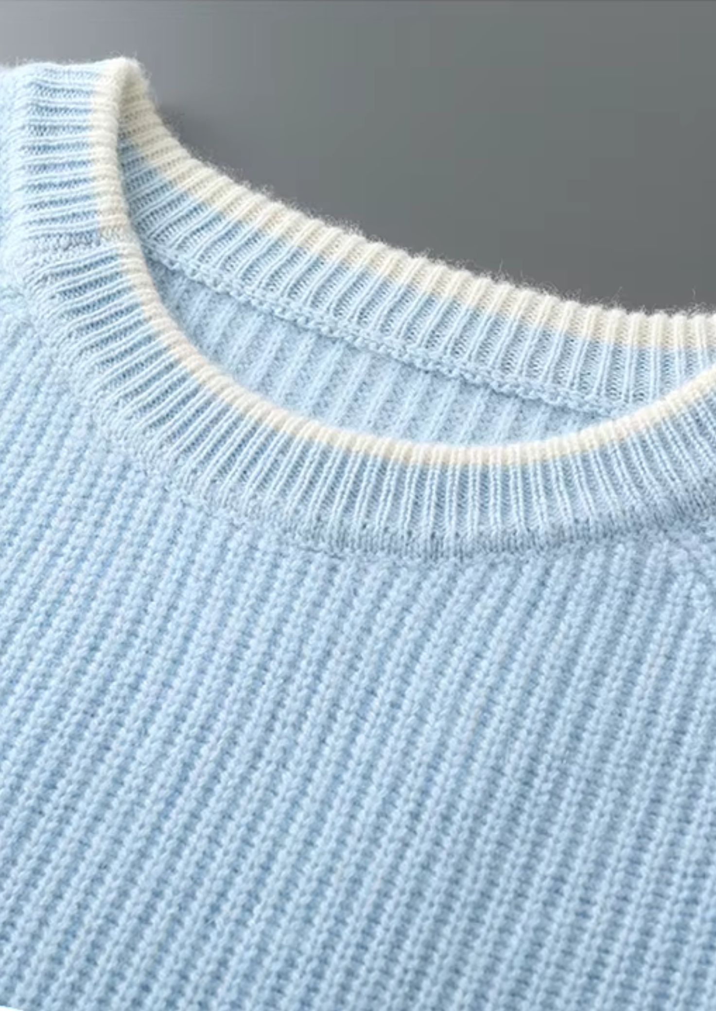 WOOL TWO TONE CREWNECK
