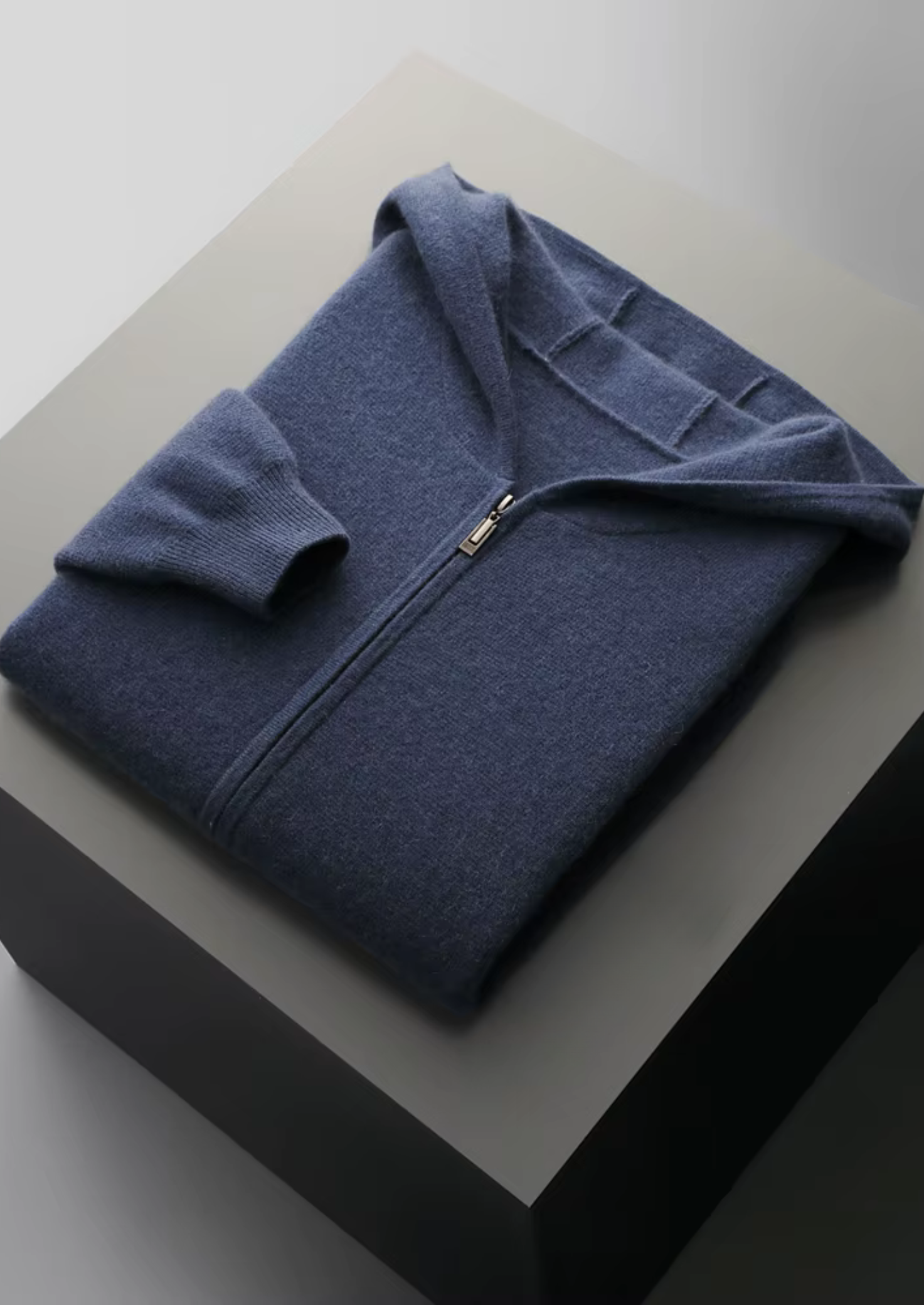 PURE EXTRA-FINE MERINO WOOL ZIPPER HOODIE