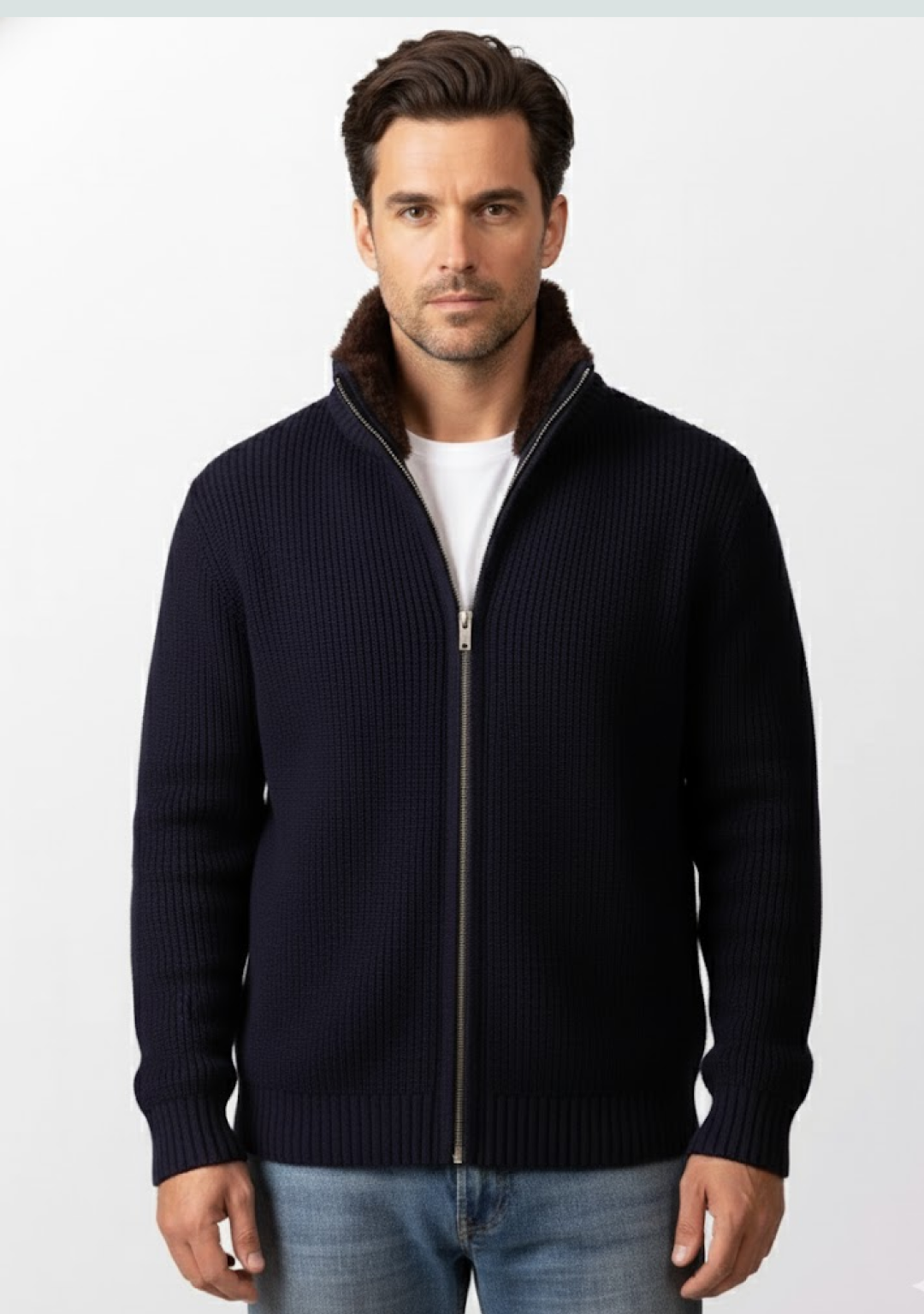 Fur Collar Wool Zipper