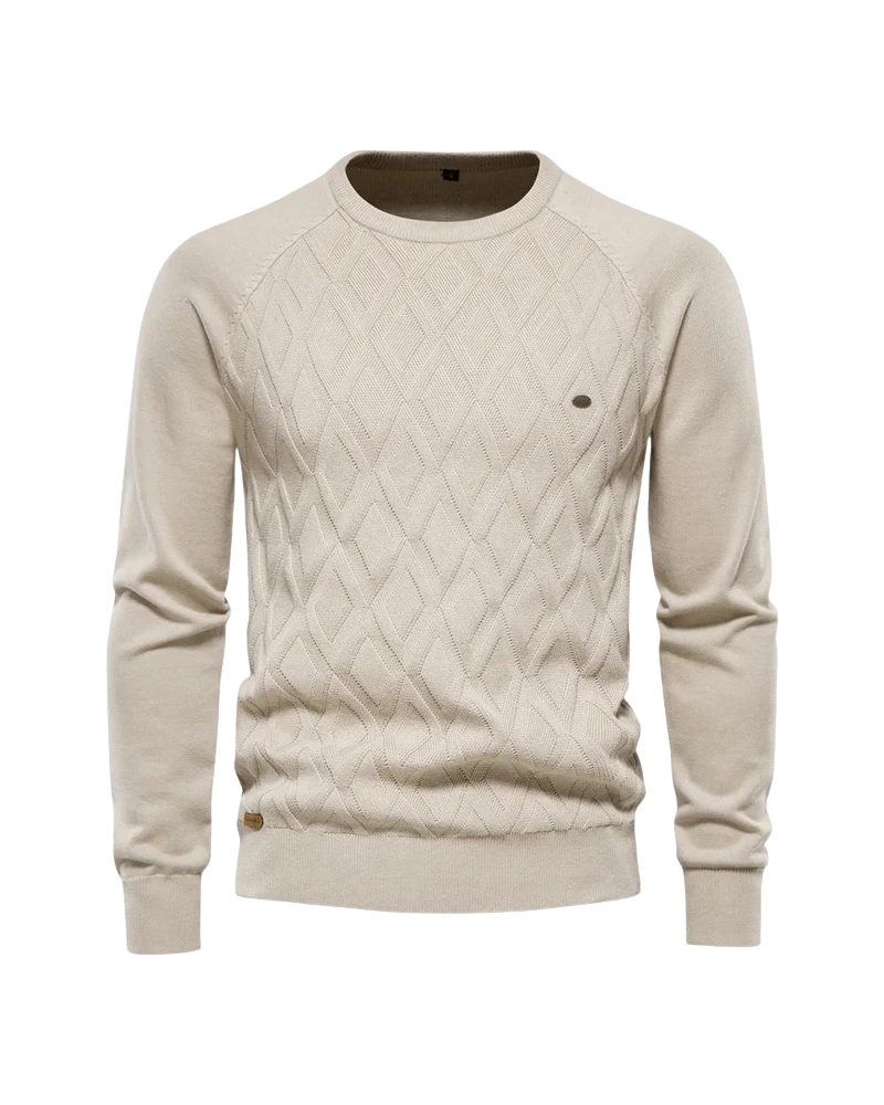 Men's Sweater with Check Pattern