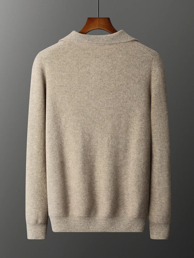 100% Cashmere Half Zip Sweater