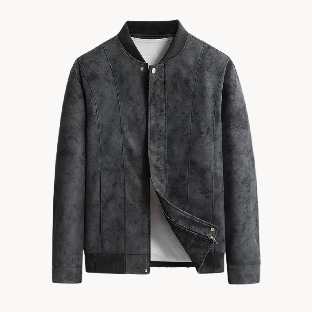 Harbor Suede Bomber Jacket