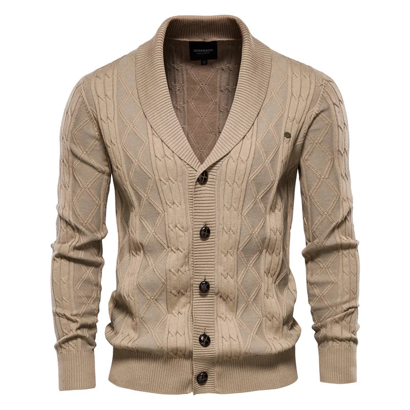 Men's Cardigan with Button Closure