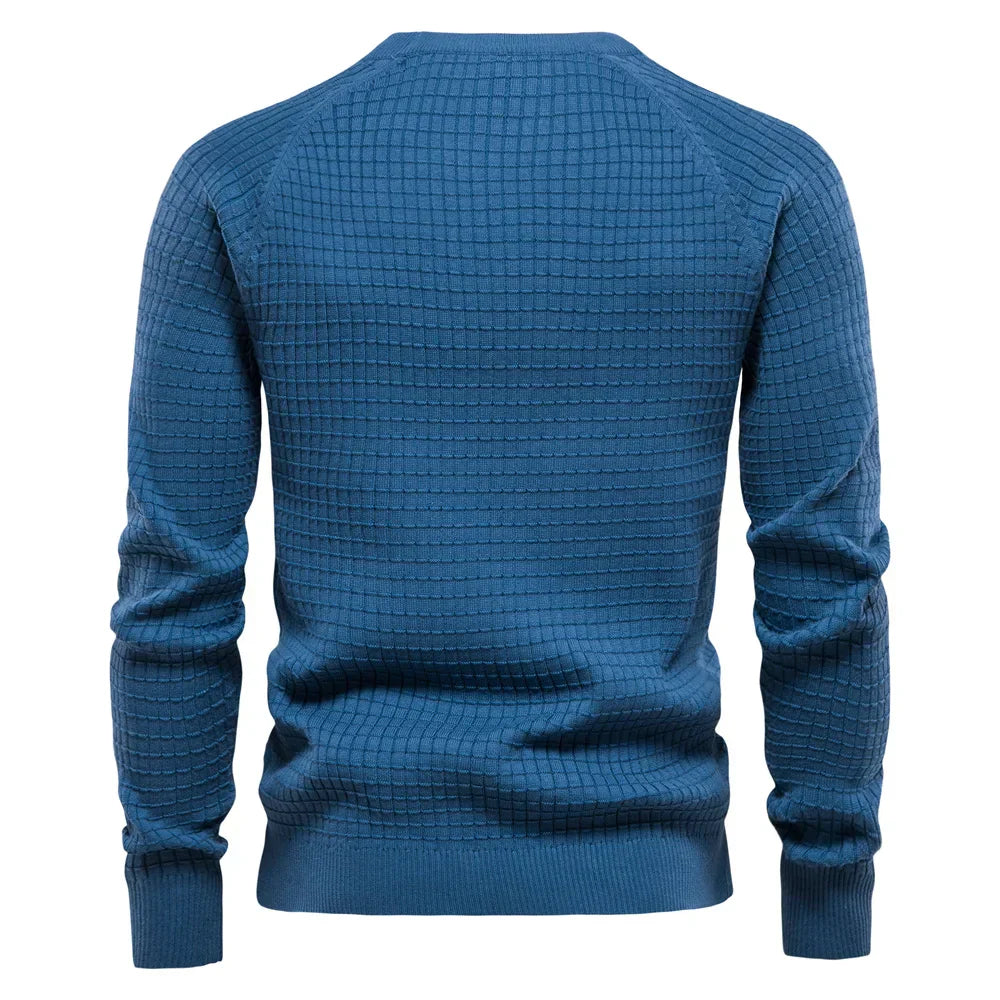 Men's Sweater with Check Pattern