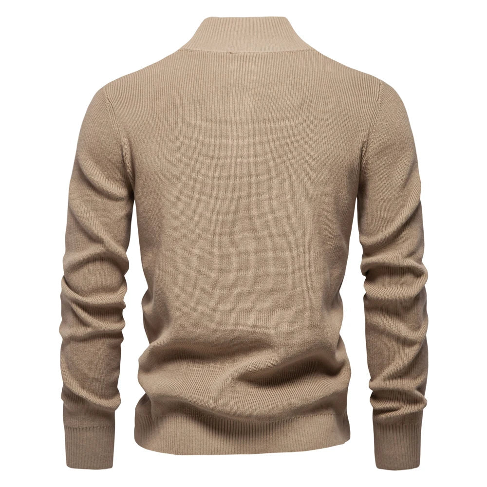 Men's Sweater with Button Design