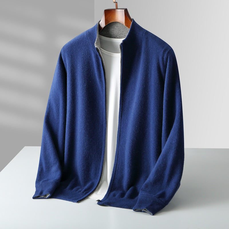 100% Merino Wool Zip Cardigan