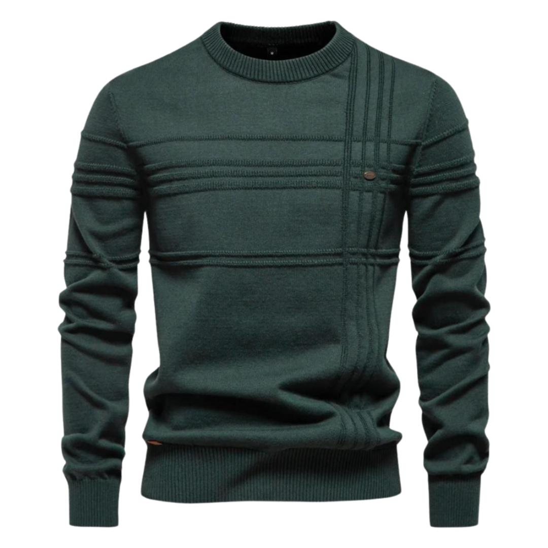 Stylish Men's Sweater with Check Design