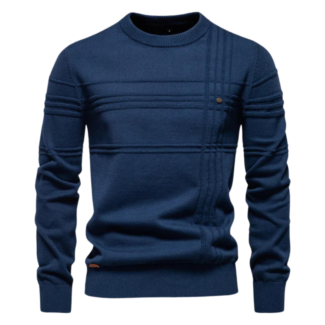 Stylish Men's Sweater with Check Design