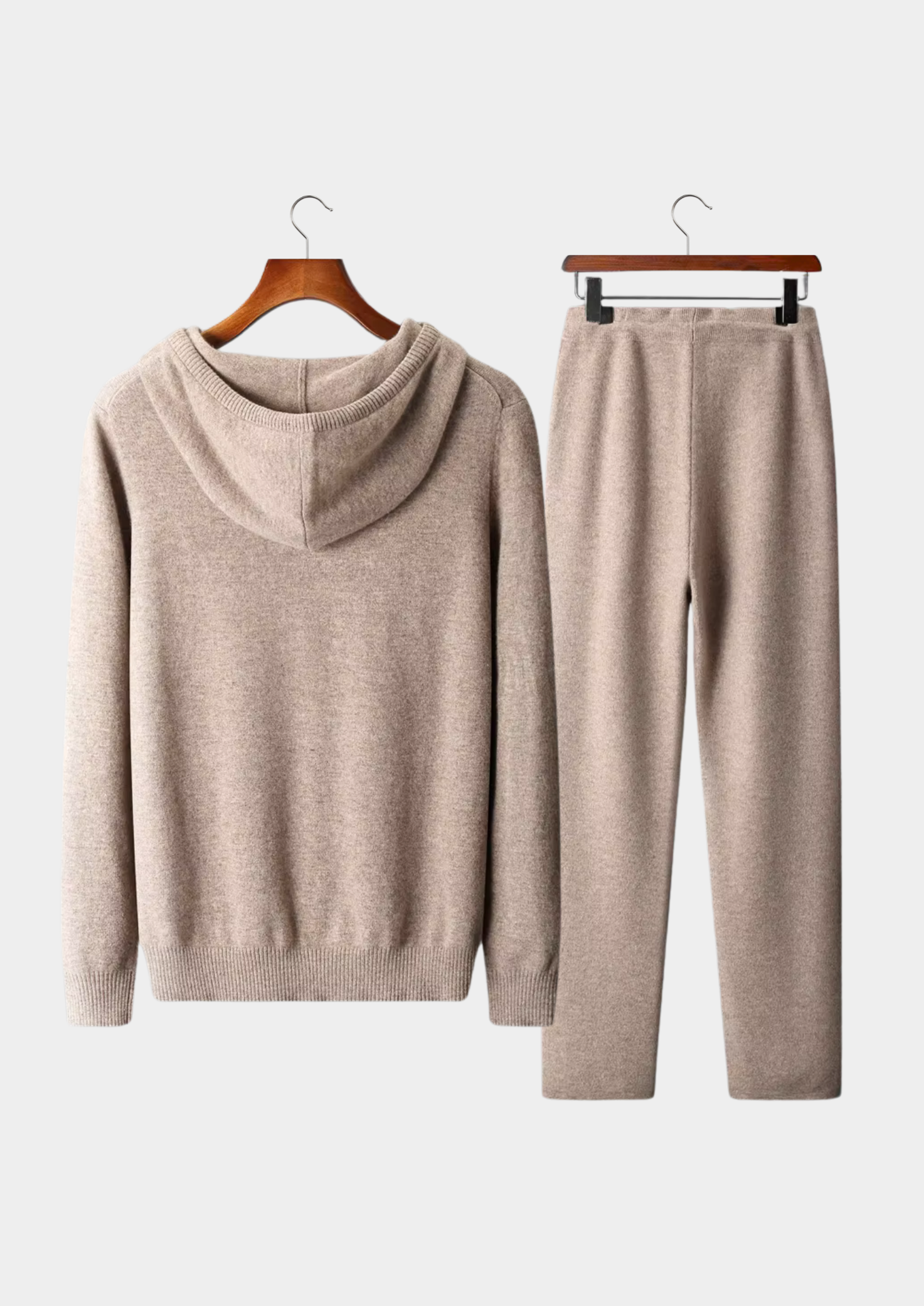 PURE EXTRA-FINE MERINO WOOL HOODED SET