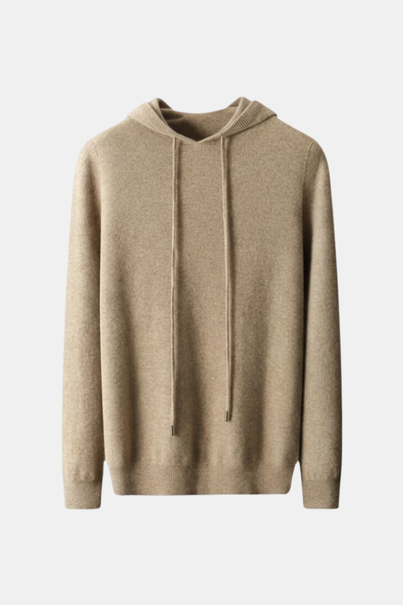 100% MERINO WOOL HOODED SWEATER