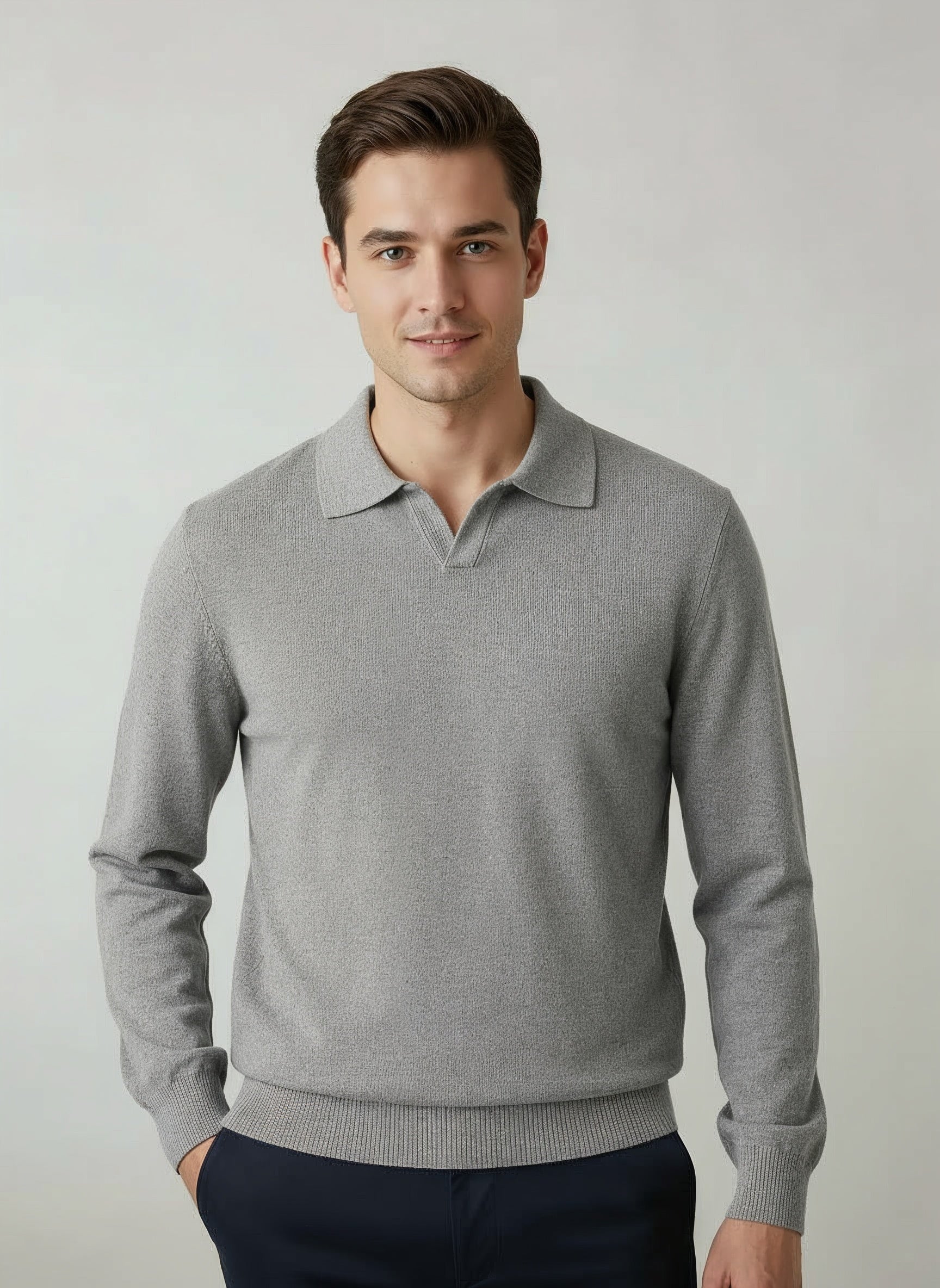 100% Merino Wool Knit Polo