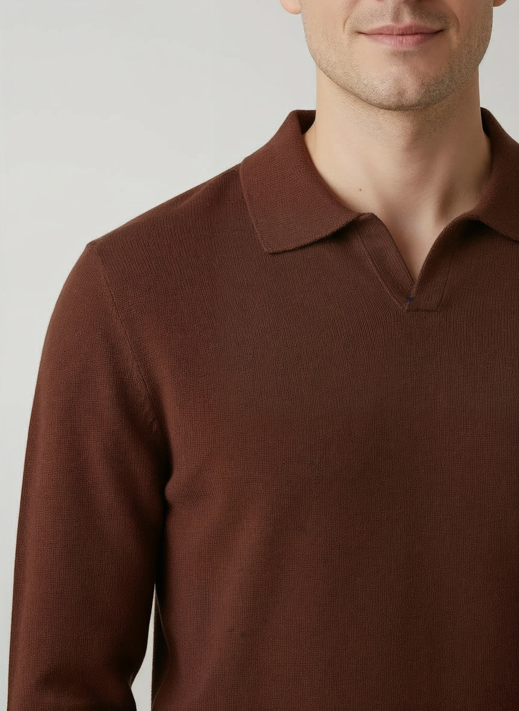 100% Merino Wool Knit Polo