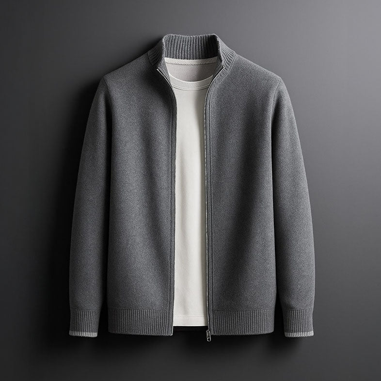 Cashmere Knit Zip Jacket