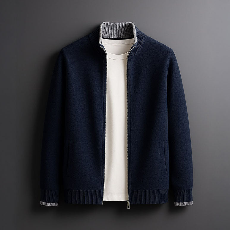 Cashmere Knit Zip Jacket